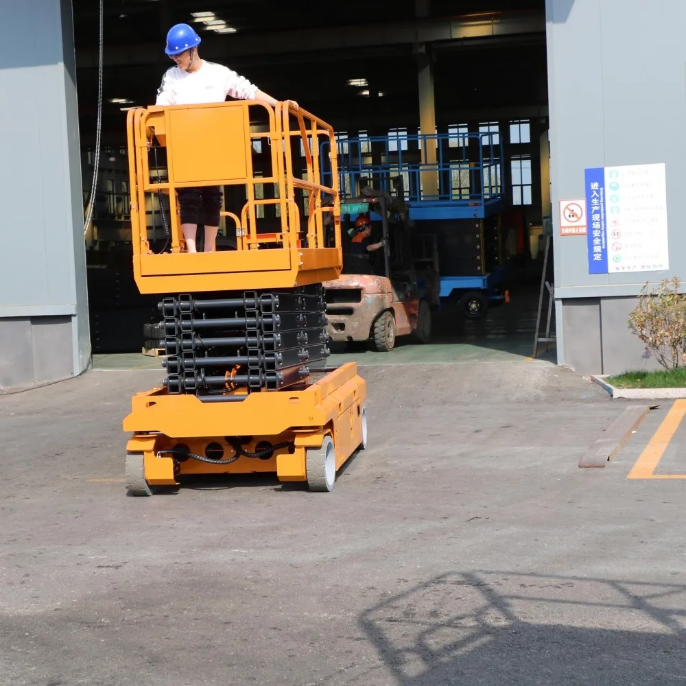 工場直送 移動式高所作業台 油圧シザーリフト 折りたたみ式電動足場リフトプラットフォーム