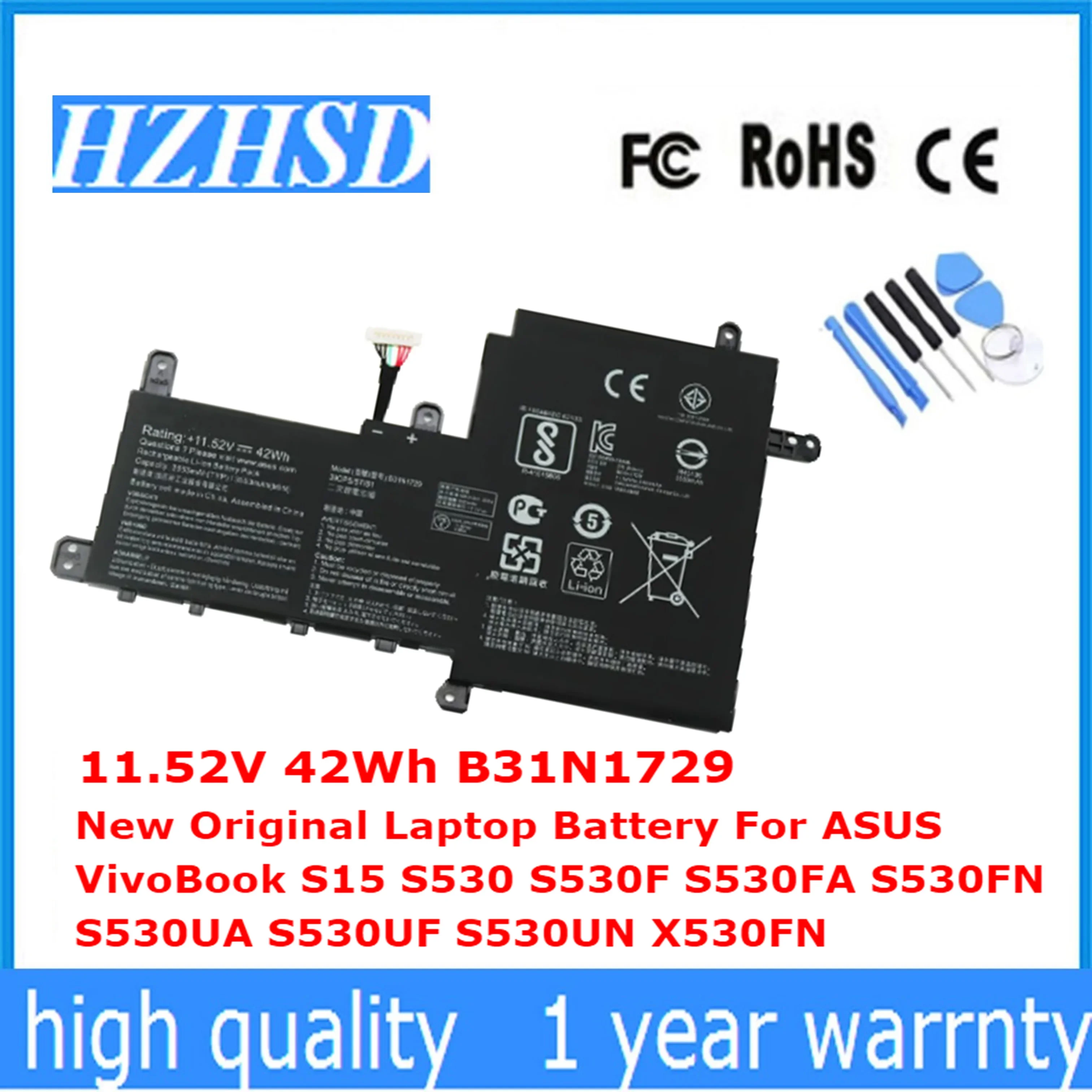 Imagem -01 - Bateria Original do Portátil para Asus Vivobook S15 S530 S530f S530fa S530fn S530ua S530uf S530uf S530uf S530un 11.52v 42wh Novo bateria original do portatil para asus vivobook s15 s530 s530f s530fa s530fn s530ua s530uf s530uf s530uf s530un 1152v 42wh novo 01