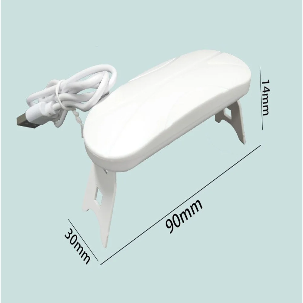 395nmX365nm Dual Band UV mobile phone film curing lamp UV LED nail lamp USB mini uv folding UV gel curing lamp