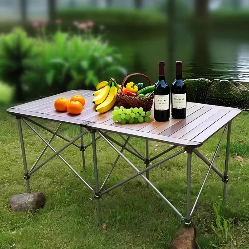 Multi Function Aluminum Camping Table Portable Adjustable Camping Table Lightweight Folding Table De Chevet Camping Equipment