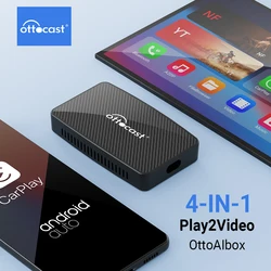 Play2Video Wireless CarPlay Android Auto All-in-one Adapter Built-in 2 Video App Support for You tube Net flix TV Box Car Play