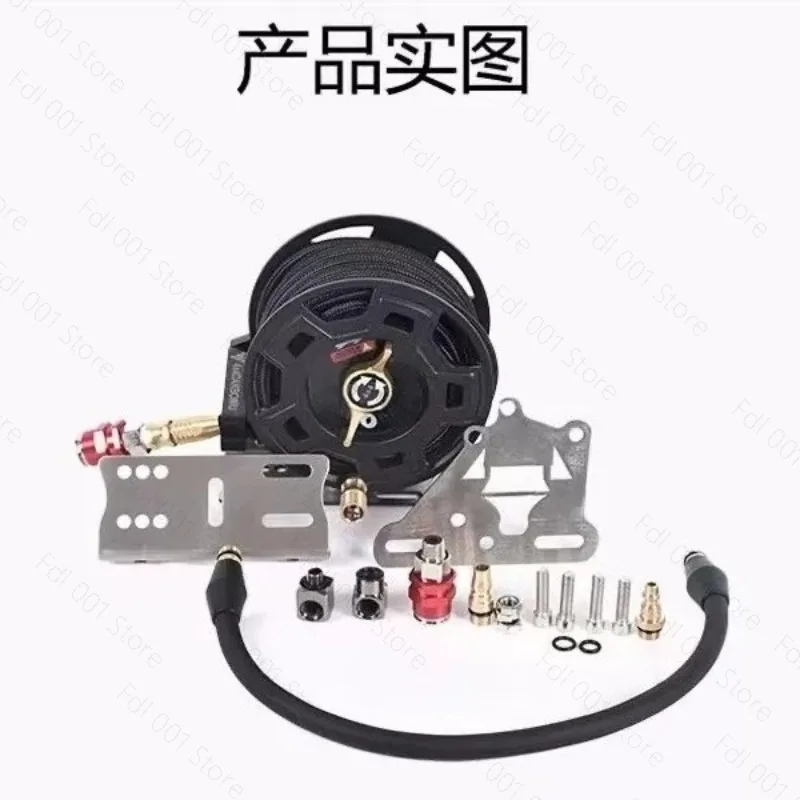 Portable Auto Retract Air Pump Hose Reel All Terrain Off Road Inflation Tube Storage Tool For Vehicle Tire Care