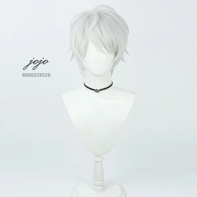 Kevin Kaslana Wig Game Honkai:Star Rail Cosplay Women Men Silver White Short Hair Kevin Role Play Headwear Christmas Party Wig