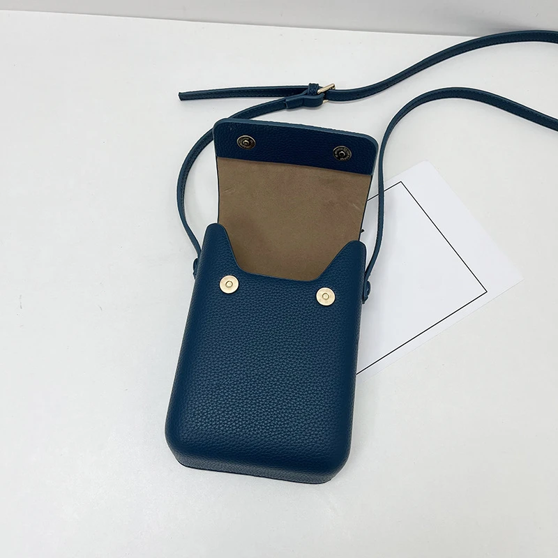 PU Leather Mobile Phone Bag Women's Messenger Bags Square Pouch Portable Female Shoulder Wallet Mini Handbag Ladies Coin Purse