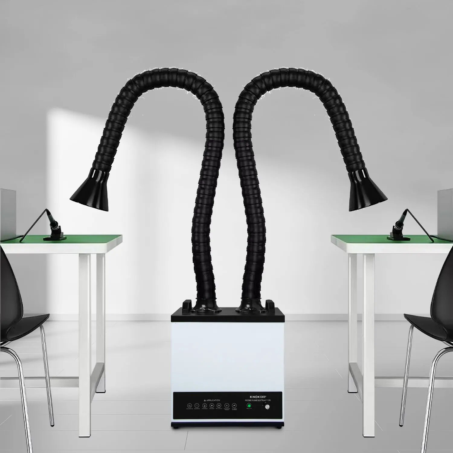 Machine de soudage au laser à double canal, 200W, fumée, supporter fier, extracteur de porcelaine, soudage