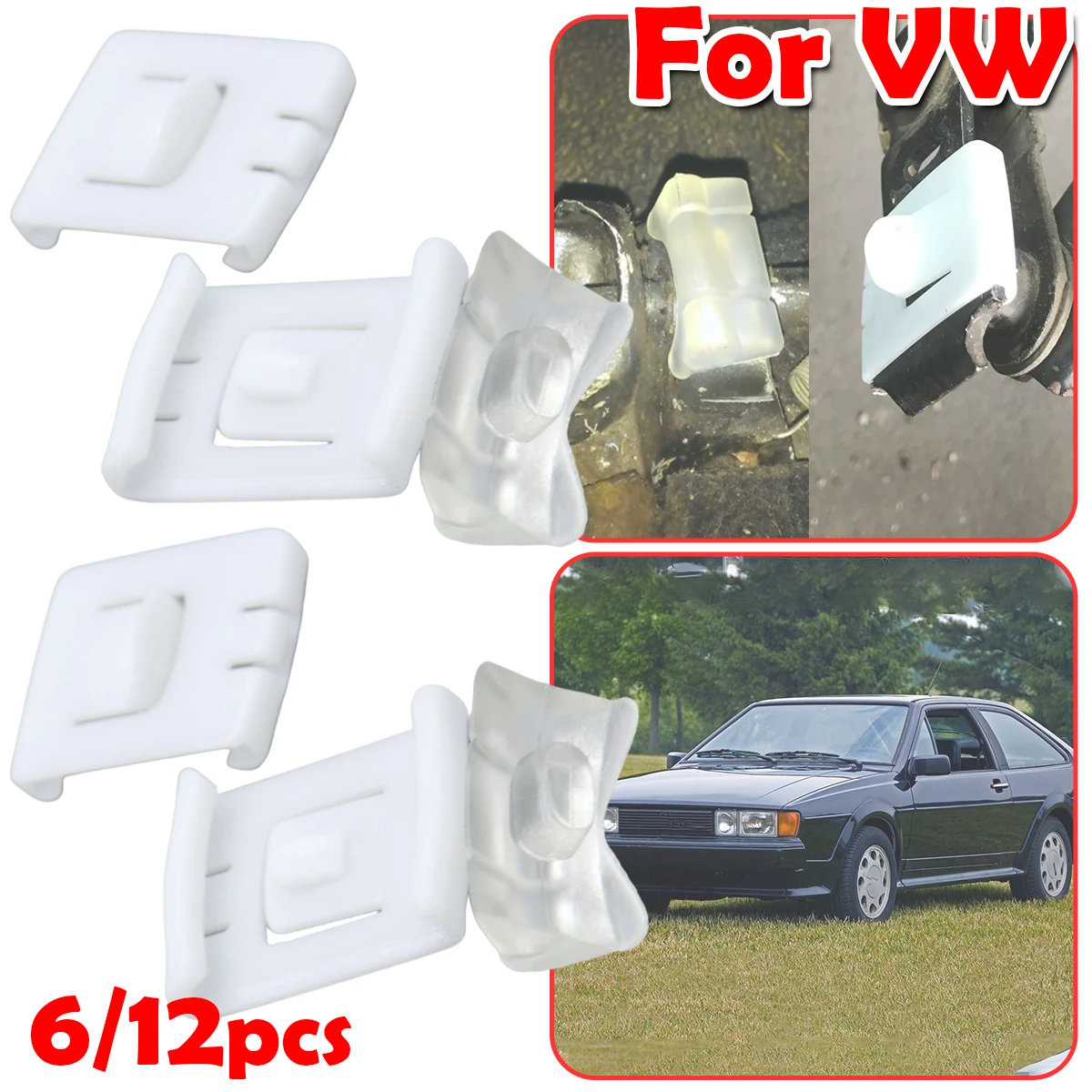 

For VW Corrado Scirocco T3 Cabrio Gol Beetle Caddy Car Seat Fastener Rail Runner Clip Bracket Sliders Guide 435881203A 191881213