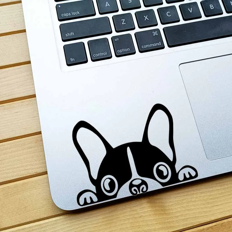 

Cute Bulldog Peeking Pet Vinyl Trackpad Sticker for Laptop Macbook Air 11 13 Pro 14 16 Retina 12 15 Inch Mac Skin Notebook Decal