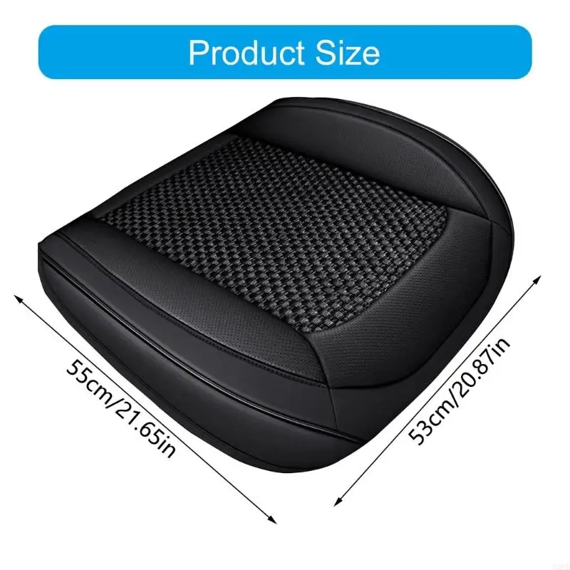Front Car Pad Ice Silk Car Protector, Secure Bottom Hold, Rear Split Section for Commutes and Highway Travel H9EE