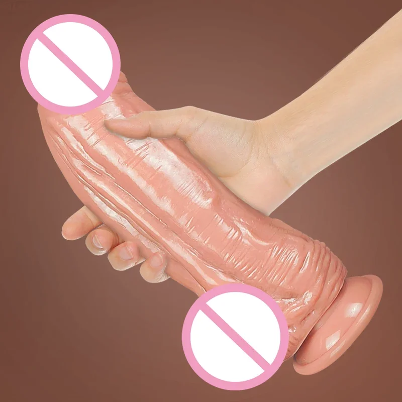 3 size Realistic Dildos Soft Testicles Toys for Women Big Penis with Suction Cup Female Masturbator Anal Sex Product 8.5inch