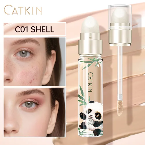 Imagen 1 del producto CATKIN Panda corrector de doble cabeza control de aceite líquido crema correctora manchas ojeras cuidado de la piel