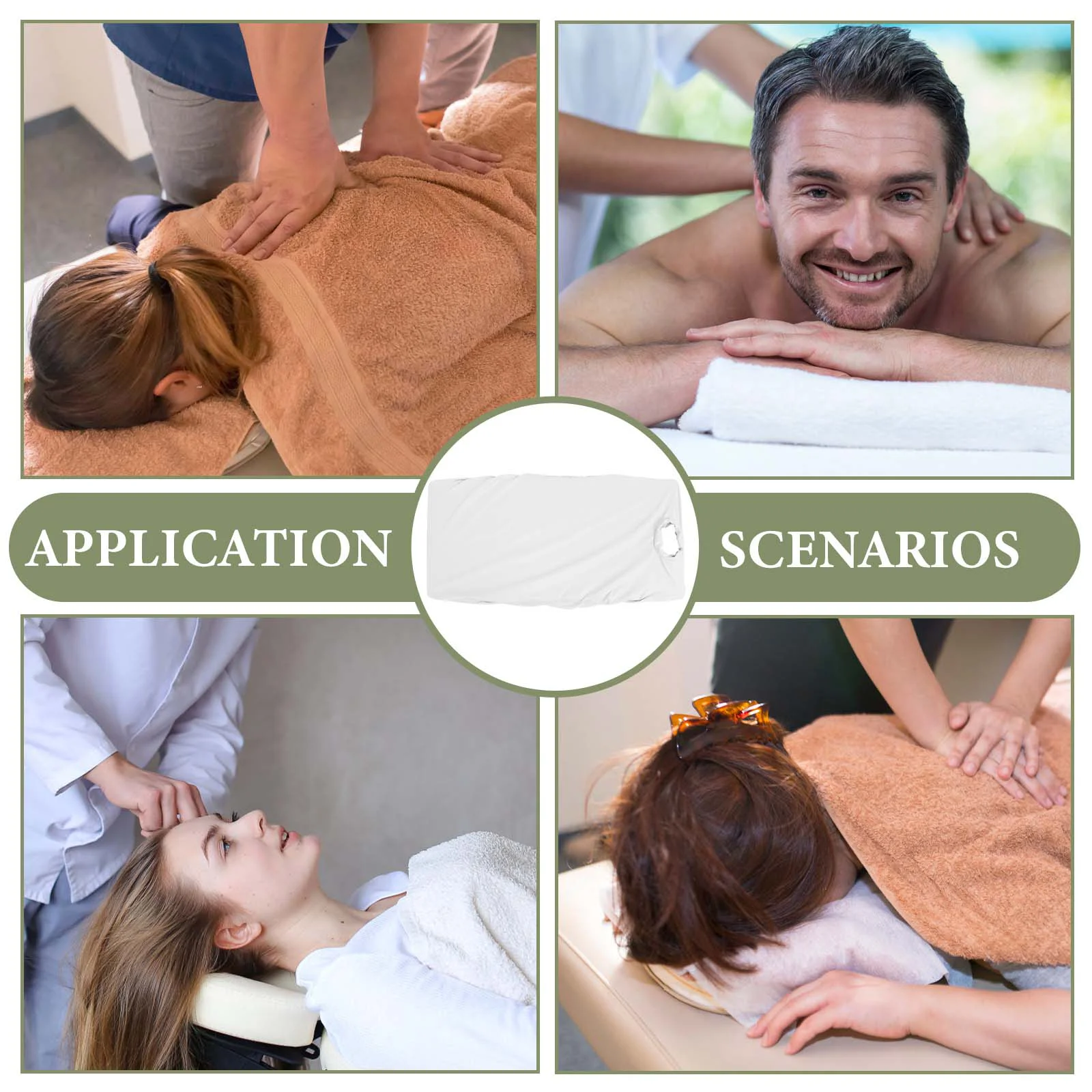 Massagem cama mesa sofá tampa, reutilizável Spa beleza acessório, branco confortável