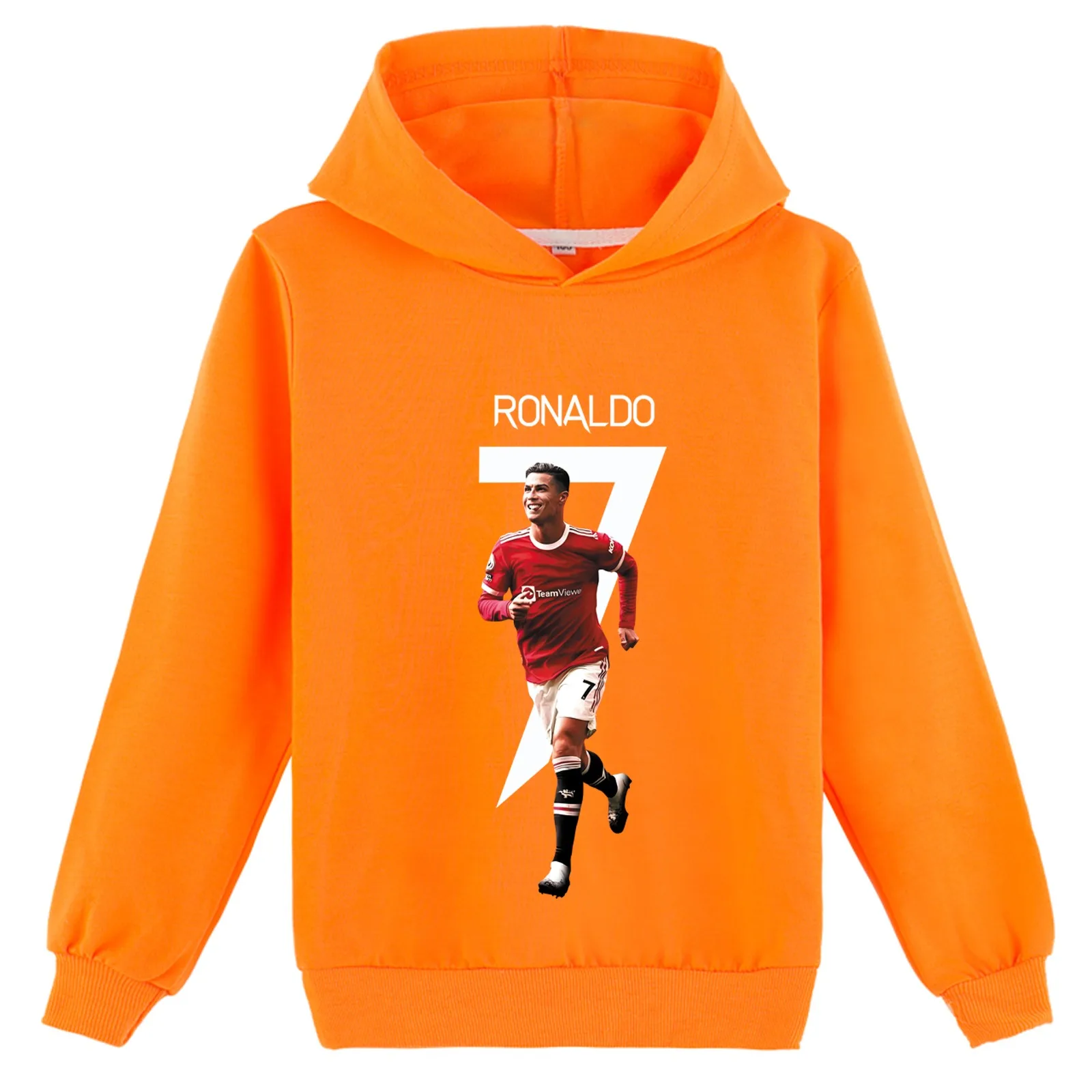 

Детский новый пуловер унисекс, толстовка с длинными рукавами, хлопковые толстовки с капюшоном Cris-tiano Ro-naldos для детей от 2 до 14 лет