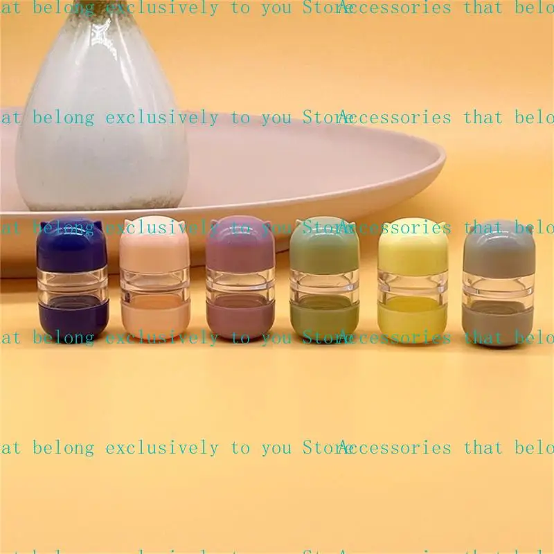 

652F Portable Tweezers Companions Box Suit Compacts Removable Eyes Contact Case for Soft and Hard Lenses Care
