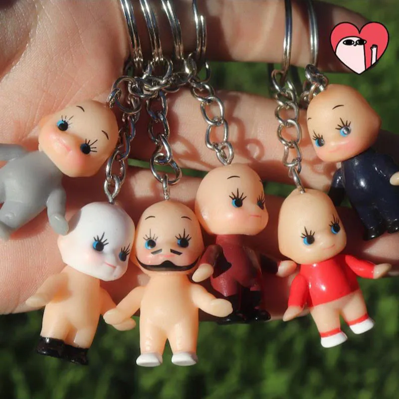 1pcsKawaii baby doll Keychains Weird but funky handmade