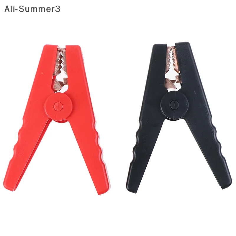 2Pcs large 100a crocodile alligator clips car battery chargers insulated clamp