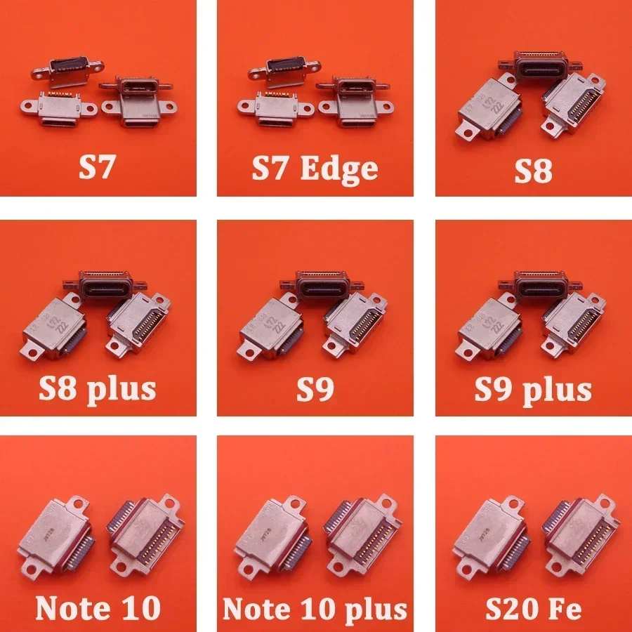 10Pcs USB Port Charger Jack Connector socket charging port For Samsung Galaxy S8 S9 S21 S22 S10 S20 S10e Note 10 Plus Ultra FE