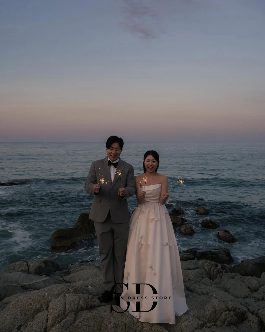 Sondr 2025 Lovely Korean Wedding Dresses Strapless Bow Silk Satin Self-Wedding Dress Photo Shoot Customized Corset Bridal Gown