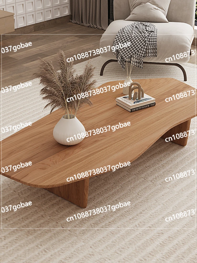 YY Small Apartment Home Living Room Solid Wood Tea Table Cherrywood Log Tea Table