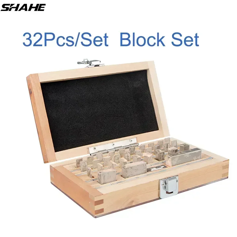 Shahe 32Pcs/Set 1 Grade 0 Grade Inspection Block Gauge Test Caliper Blocks Measurement Instruments