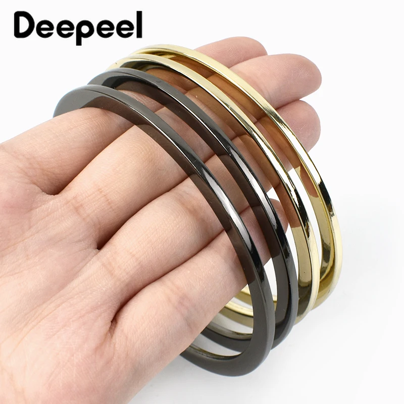 2Pcs Deepeel 8cm Fashion Metal O Ring Bag Handle Women Handbag Wrist Loop Purse Frame DIY Decoration Craft Hardware Accessories