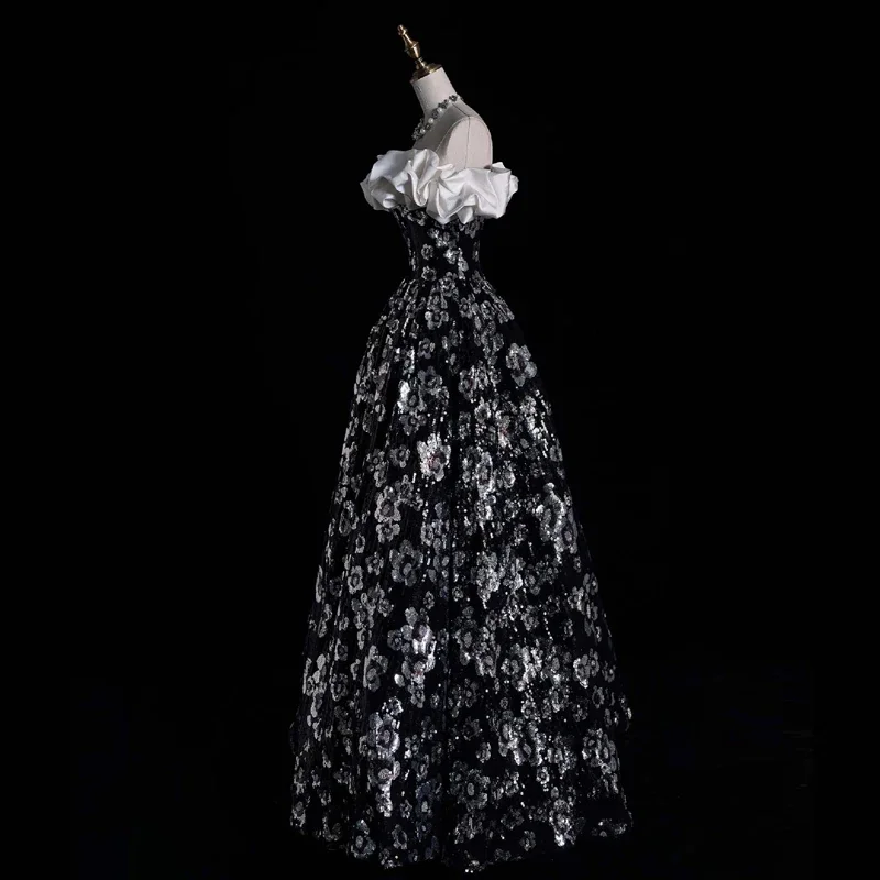 Robe de soirée élégante pour femme, robe de gala de luxe, robes d'invité de mariage de célébrité, robe de Rh, quoi que ce soit