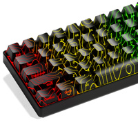 XVX Topographic New Version Pattern Letters Shine-Through OEM Profile IMD-Tech Keycap Black Shine Keycaps
