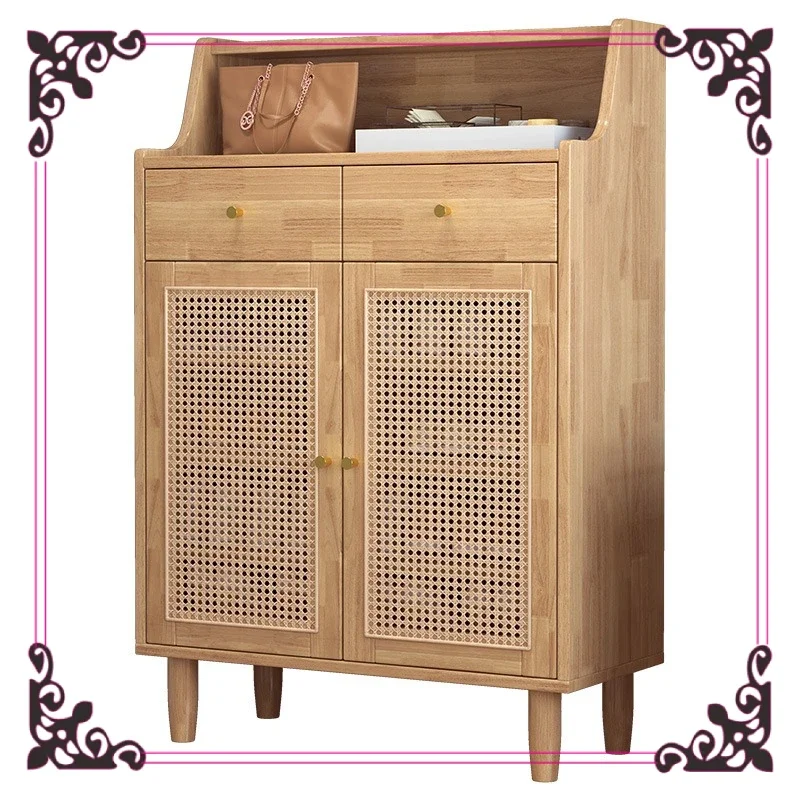 

Домашний дверной шкаф-органайзер из ротанга с вентиляцией для прихожей