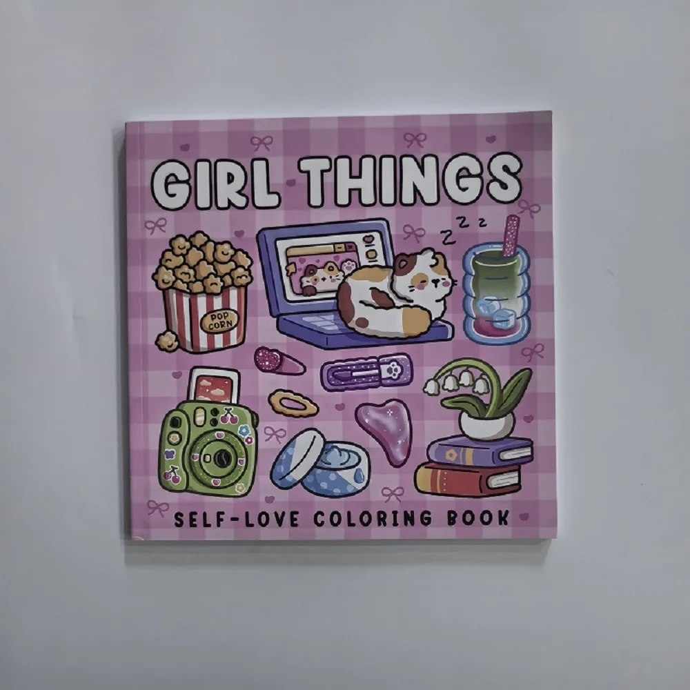 

Cute Girl Things Stress Relief Coloring Book Self-love Drawing Book Perfect Gift for Party and Birthday Christmas