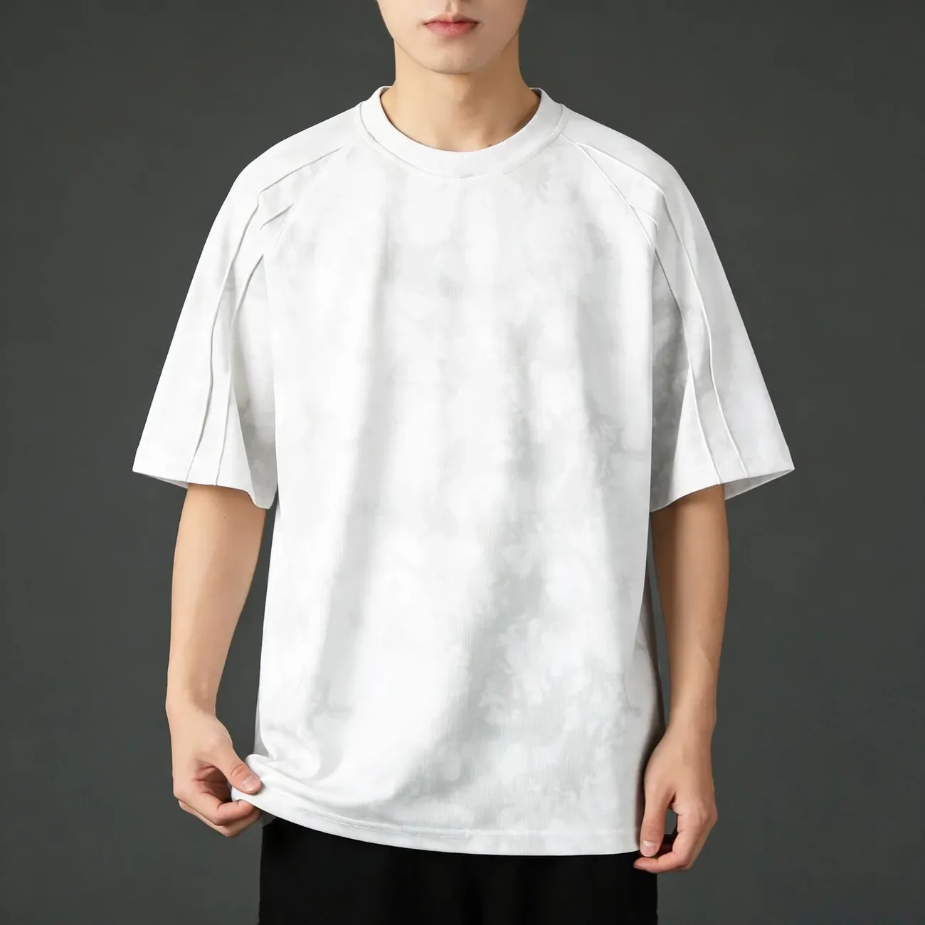 Modern Tie Dye T Shirt For Men Casual Summer Breathable Short Sleeve Round Neck Design