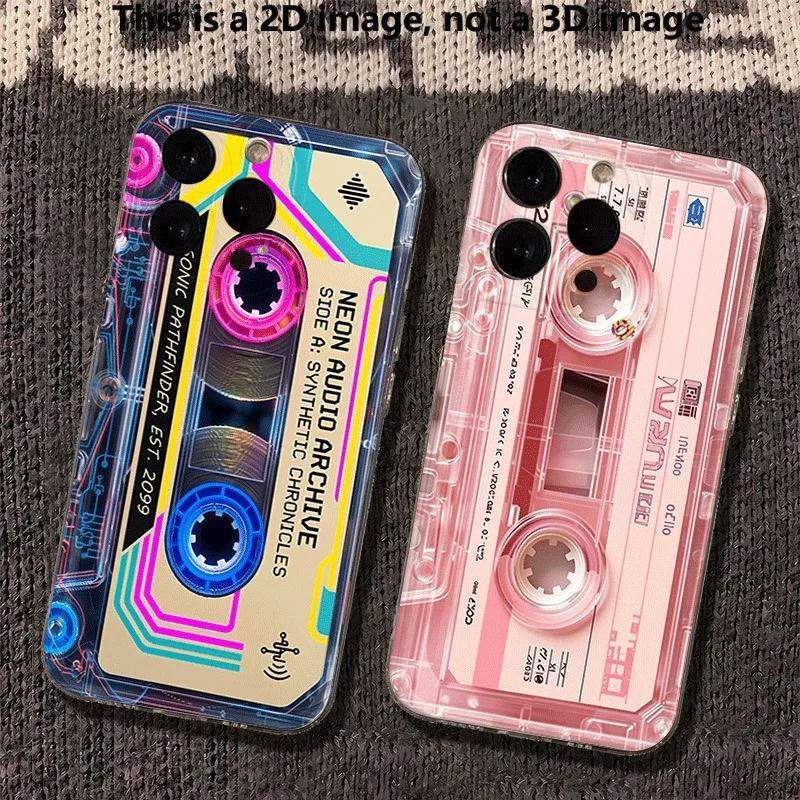 2D Flaches Farbiges Magnetisches Bandmuster Handyhülle für Xiaomi Redmi Note 15 Pro Plus 5G 15 14 13 12 11 10 Redmi 17 15C 14C 13C Cover