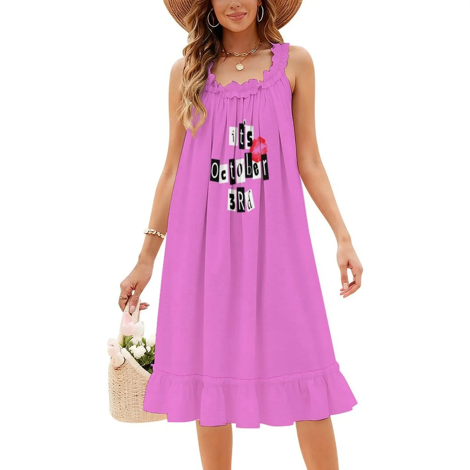 Oct 3Td Women's Hip Hop Streetwear Dress Graphic Print Party Club Wear On Wednesday We Wear Pink Pink Dress view 4