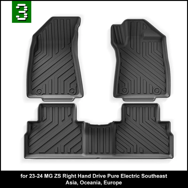 Car Trunk Mat For MG ZS 2023-2024 TPE Car Floor Mats All Weather Rear Trunk Pad Cargo Liner Seat Back Anti Dirty Pads