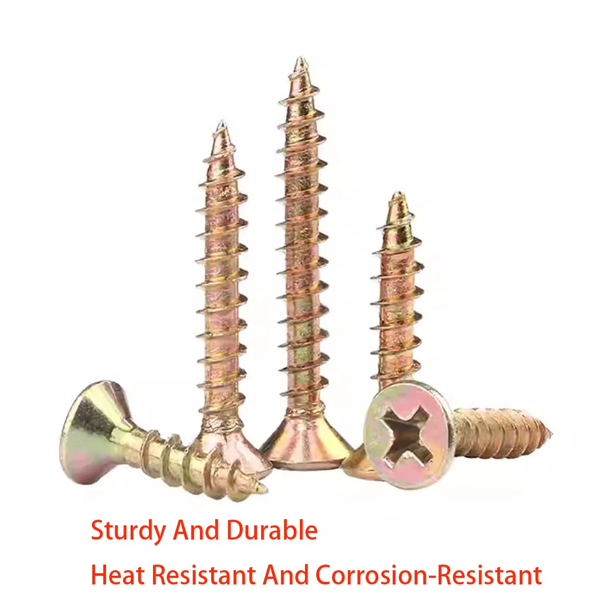 Cross Head Self Tapping Wood Screw Color Zinc, Suitable for Drywall and Fiberboard M3.5 M4 M5 M6