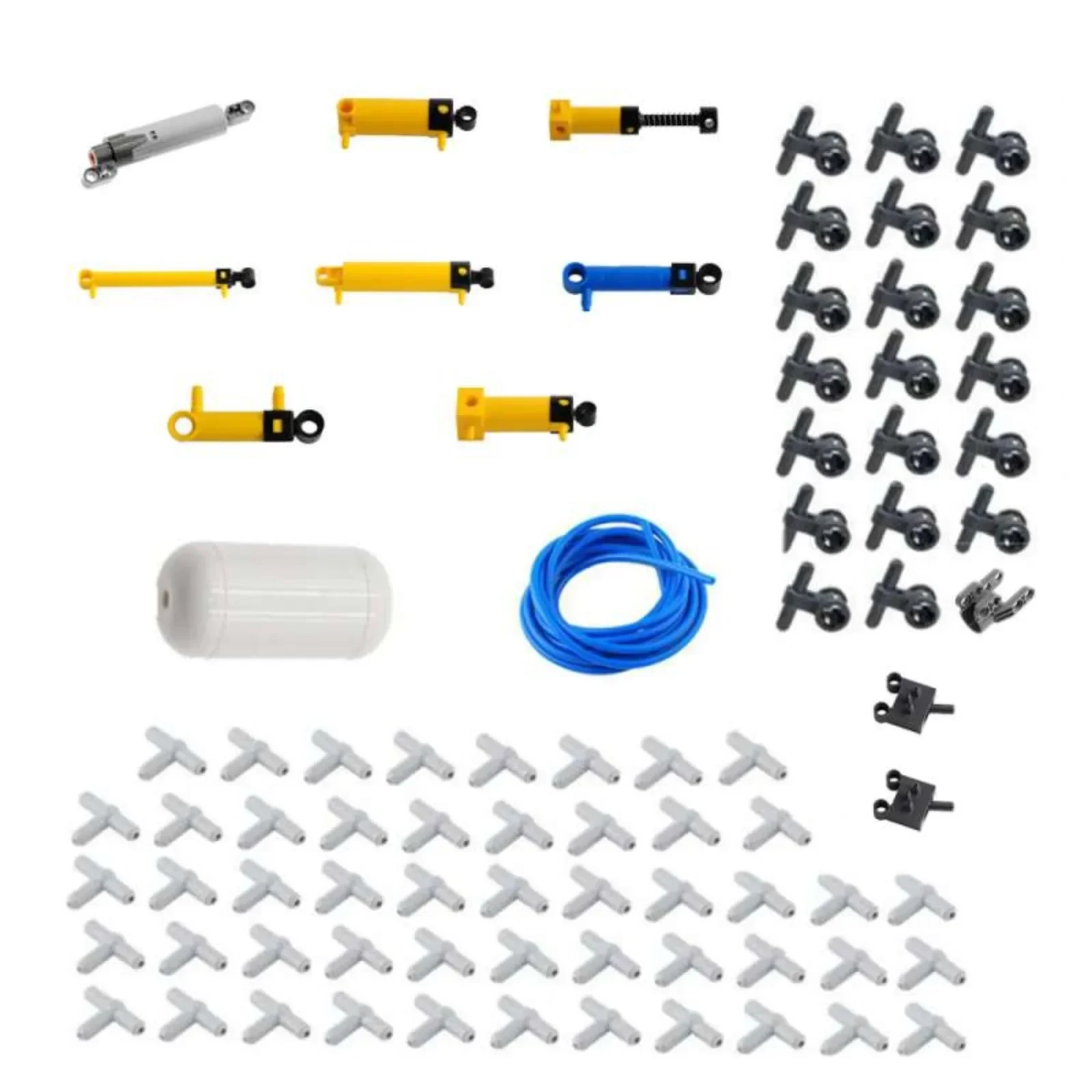 

MOC Technical Parts Pneumatic Kit Hose Air Pump Tank Push Rod Putter Switch Piston Building Block For legoeds 42043 47225 61904