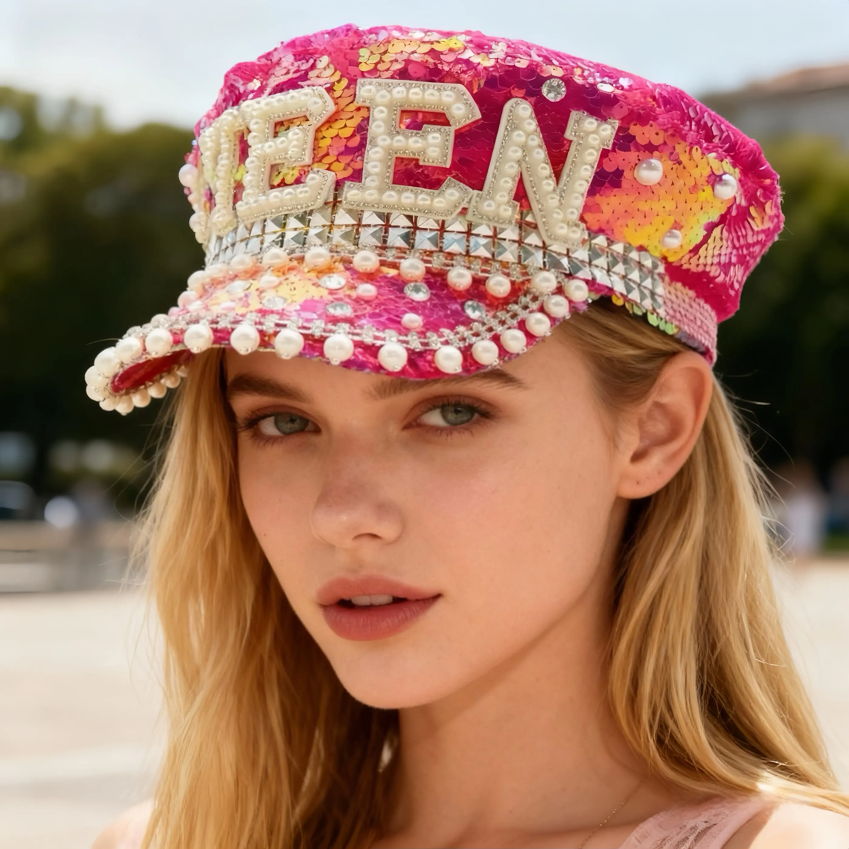 

Карнавальная шляпа для взрослых, шляпа капитана со стразами для Burning Man, женские аксессуары для косплея