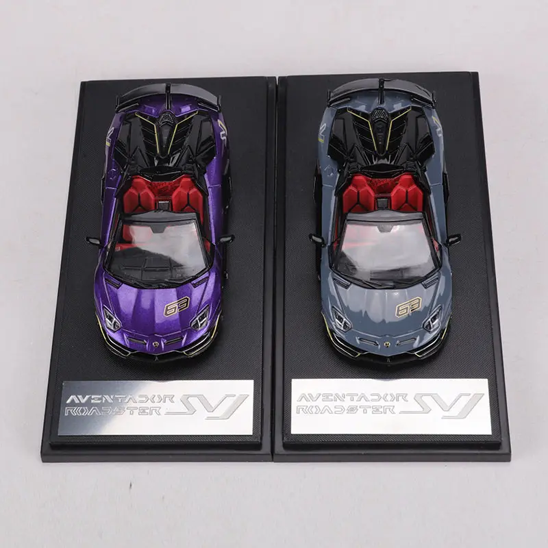 In stock:1:64 SVJ convertible sports car alloy die-cast miniature simulation car model,creative decorative item,festival gift