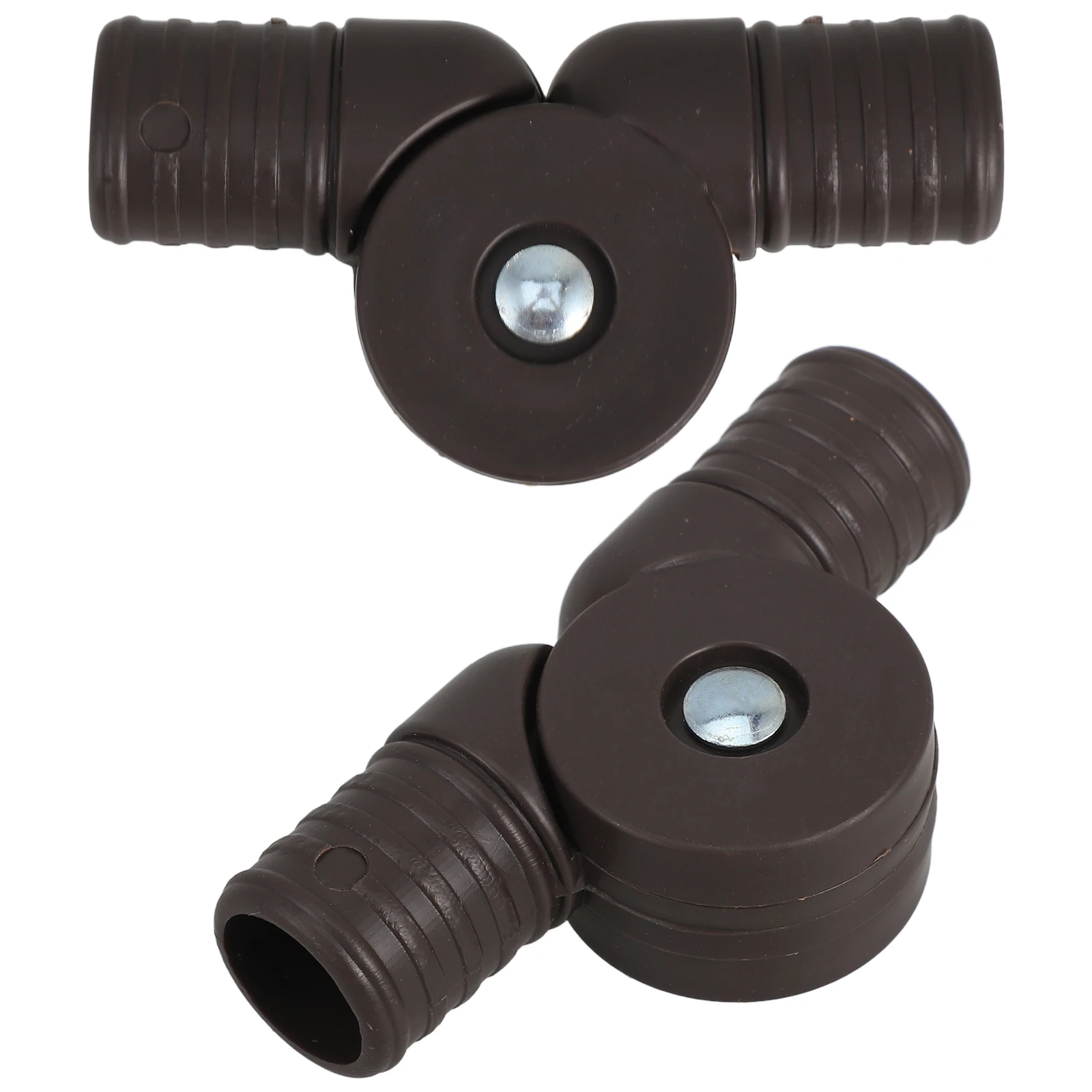 

Round Mouth Rattan Buckle Connector Adapter Replacement Part Foldable Camping Connectors Beach Dark Brown Plastic Hinge Design