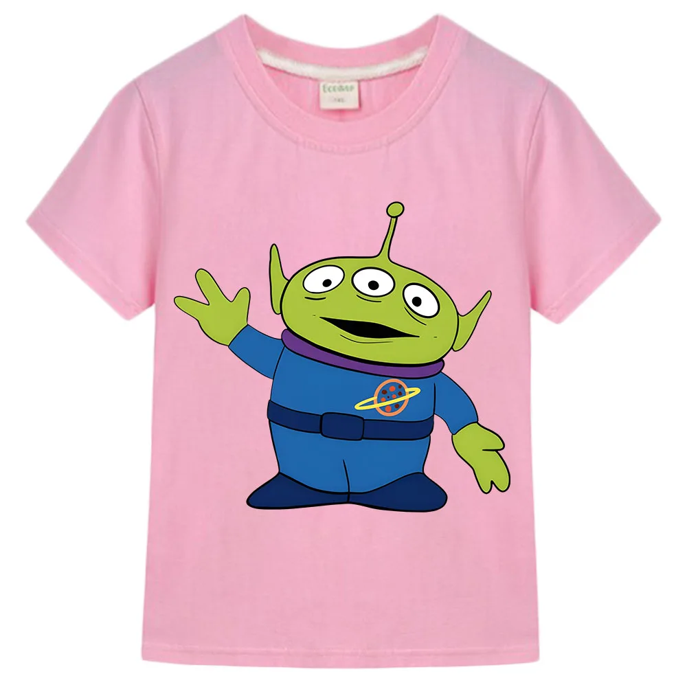 Toy Story Tsum Alien Graphic Kids T-shirt Girls Clothes Boys Cartoon T Shirt Summer Children\'s Clothing Anime Manga Short Sleeve