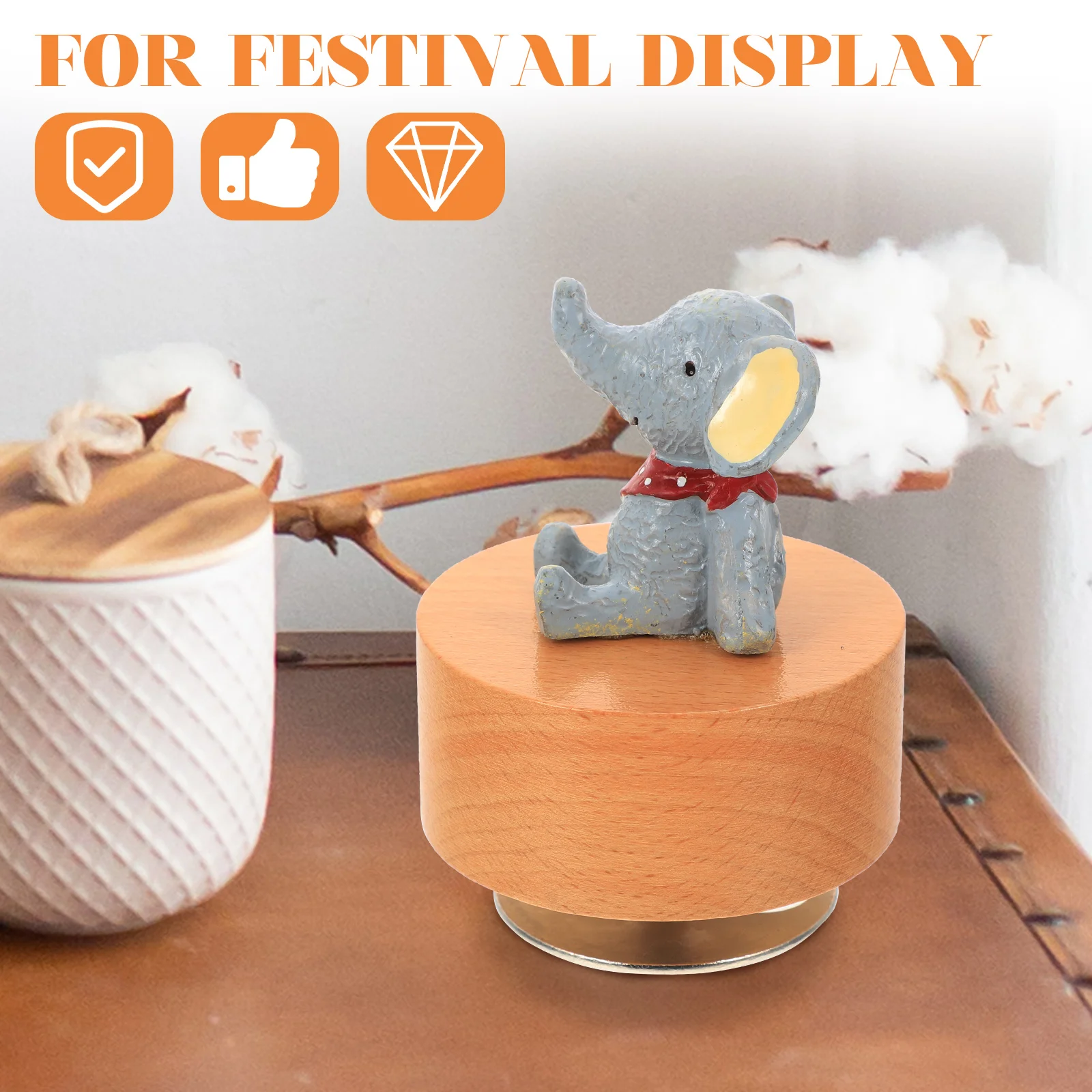 

Music Box Ornament Retro Home Desktop Party Office Table Photography Prop Students Awards Exquisite Delicate Lovely Cartoon