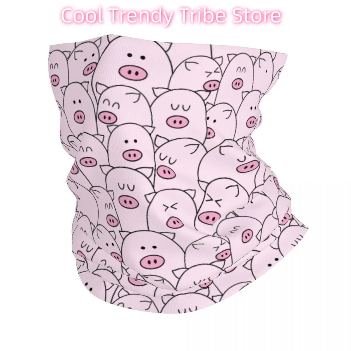 

Cartoon Cute Pig Bandana Neck Cover Printed Animal Balaclavas Face Scarf Multifunctional Cycling Running Unisex Adult Winter