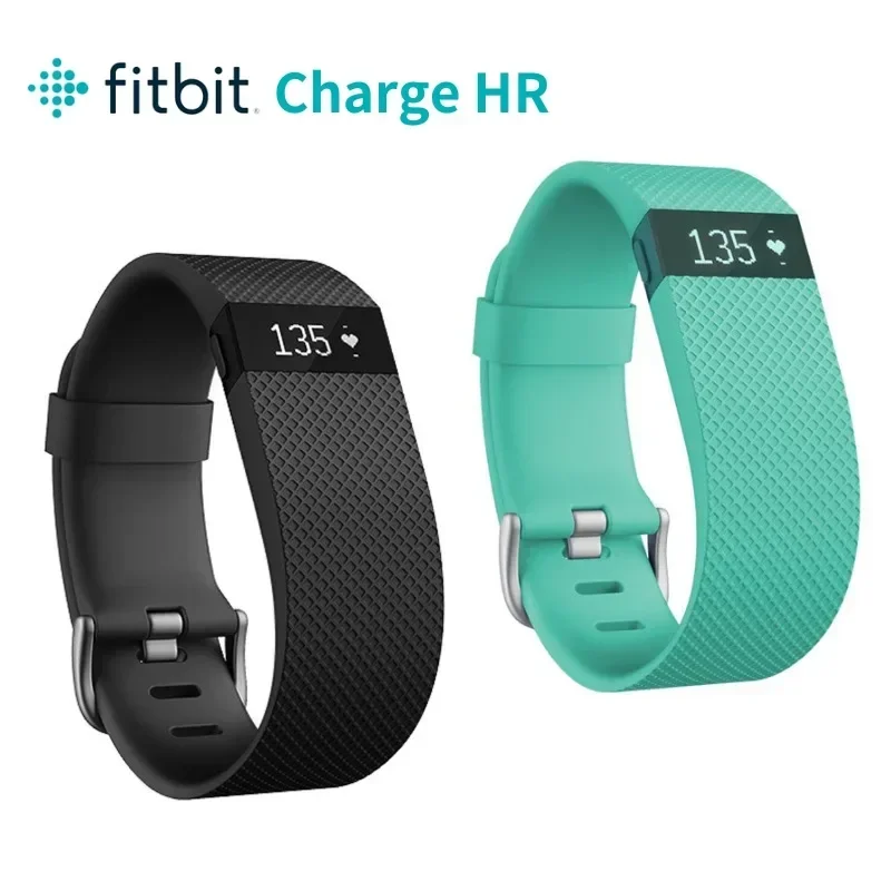 Fitbit Charge/Charge HR Heart Rate Fitness Activity Sleep Tracker Wristband TEAL LARGE (Black )