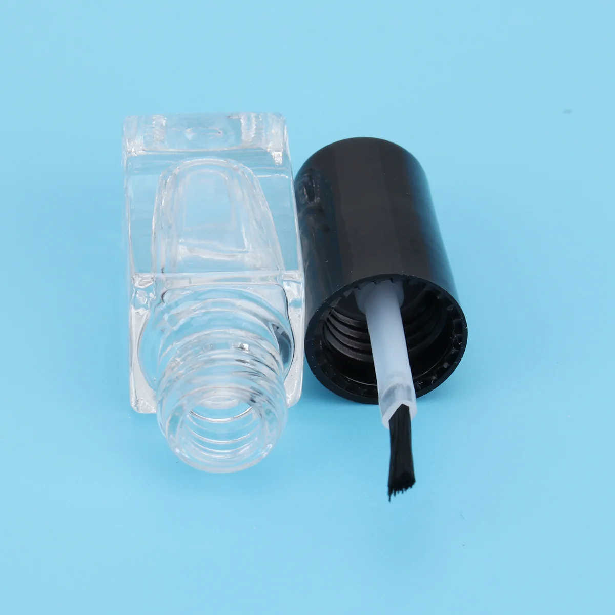 

5Pcs Nail Polish Bottles Clear Glass Small Portable Empty Bottles Travel Brush Cap for DIY Nail Art Paint Perfume