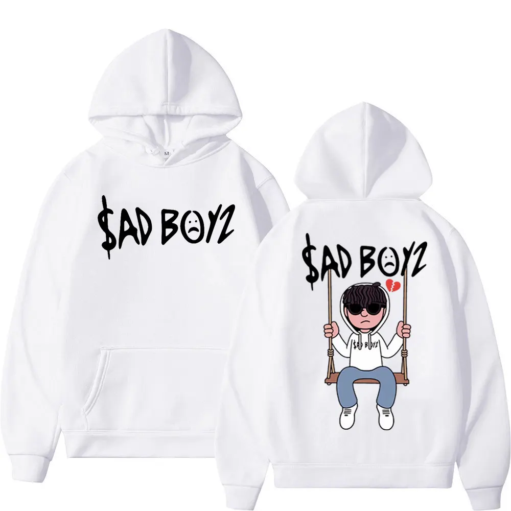 Junior H Sad Boyz 4 Life Print Hoodie Harajuku Hip Hop Oversized Sweatshirts Men Women Fashion Casual Comfort Hoodies Streetwear