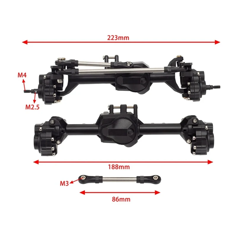 

RC Car TRX4 Metal Integrated Front And Rear Portal Axle Housing Set For Traxxas TRX-4 1/10 RC Crawler Car Upgrade Parts