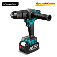 Kamolee 13MM Brushless Electric Impact Drill Cordless Screwdriver Lithium Battery Charging Hand Drill For Makita 18V Battery