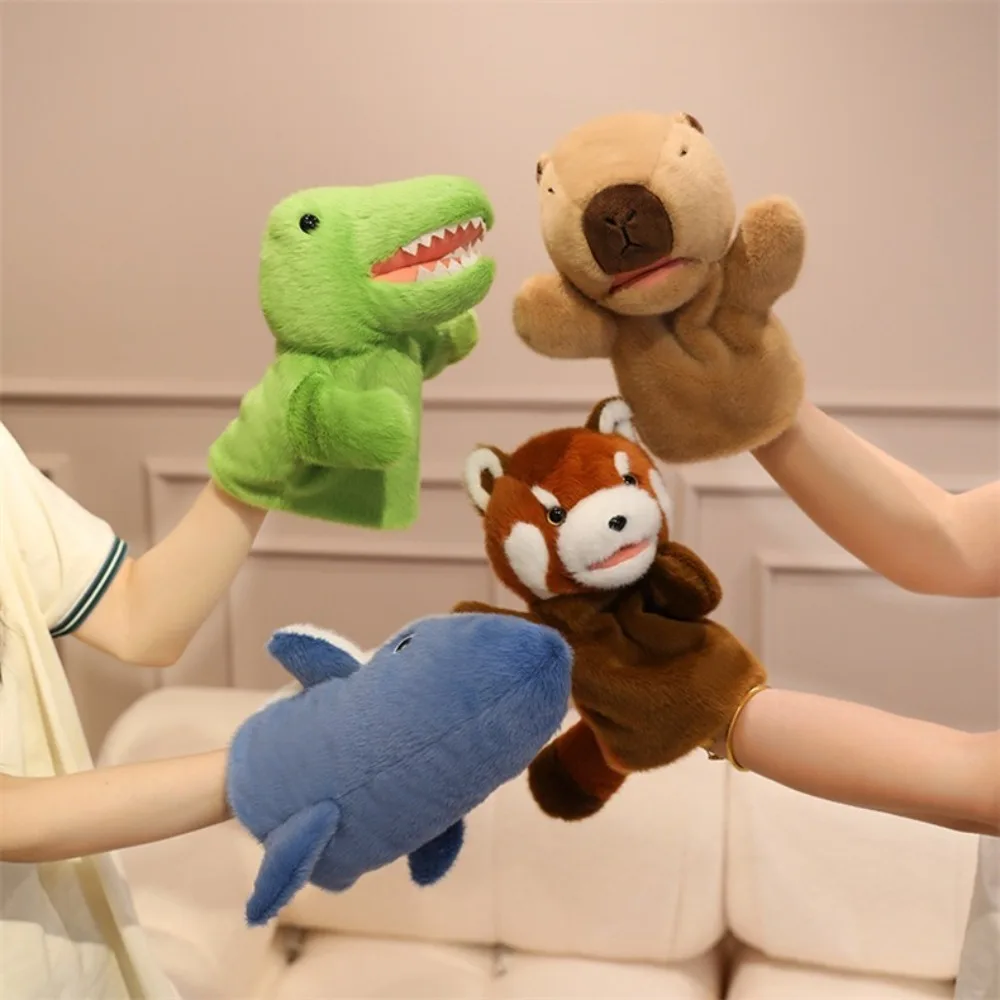 Miękkie pacynki edukacyjne w kształcie zwierząt, urocze zwierzątka, lew, słoń, małpa, pacynki do opowiadania historii, zwierzęta, kawaii lalki, edukacyjne.