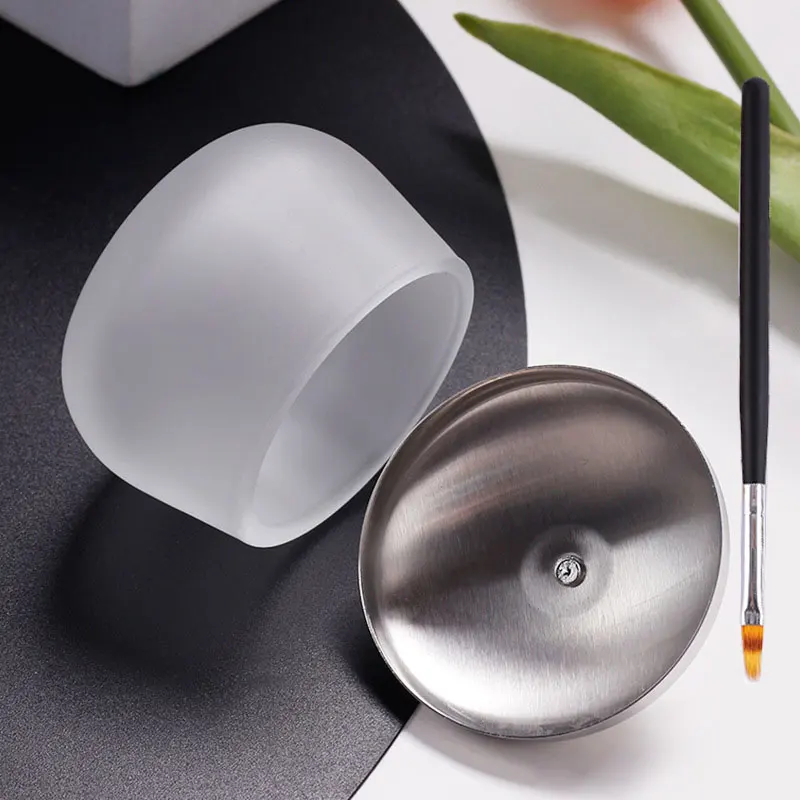 Poudre de verre liquide pour Nail Art, tasse, couvercle de plat, bol, support de verre, conteneur, équipement, outils d'art des ongles, Kit de poudre acrylique, 1 pièce