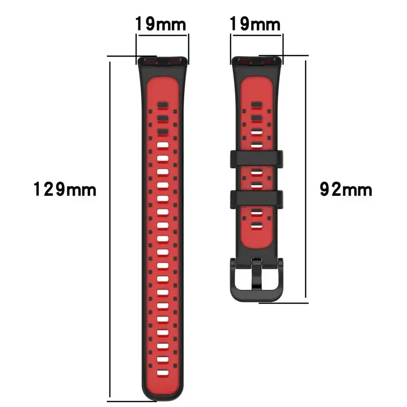 สายรัดสองสีสําหรับ Huawei Band 9 8 NFC สมาร์ทวอท์ช 2 สีซิลิโคนระบายอากาศสร้อยข้อมือสายรัดข้อมือ Band8 Band9 อุปกรณ์เสริมข้อมือ