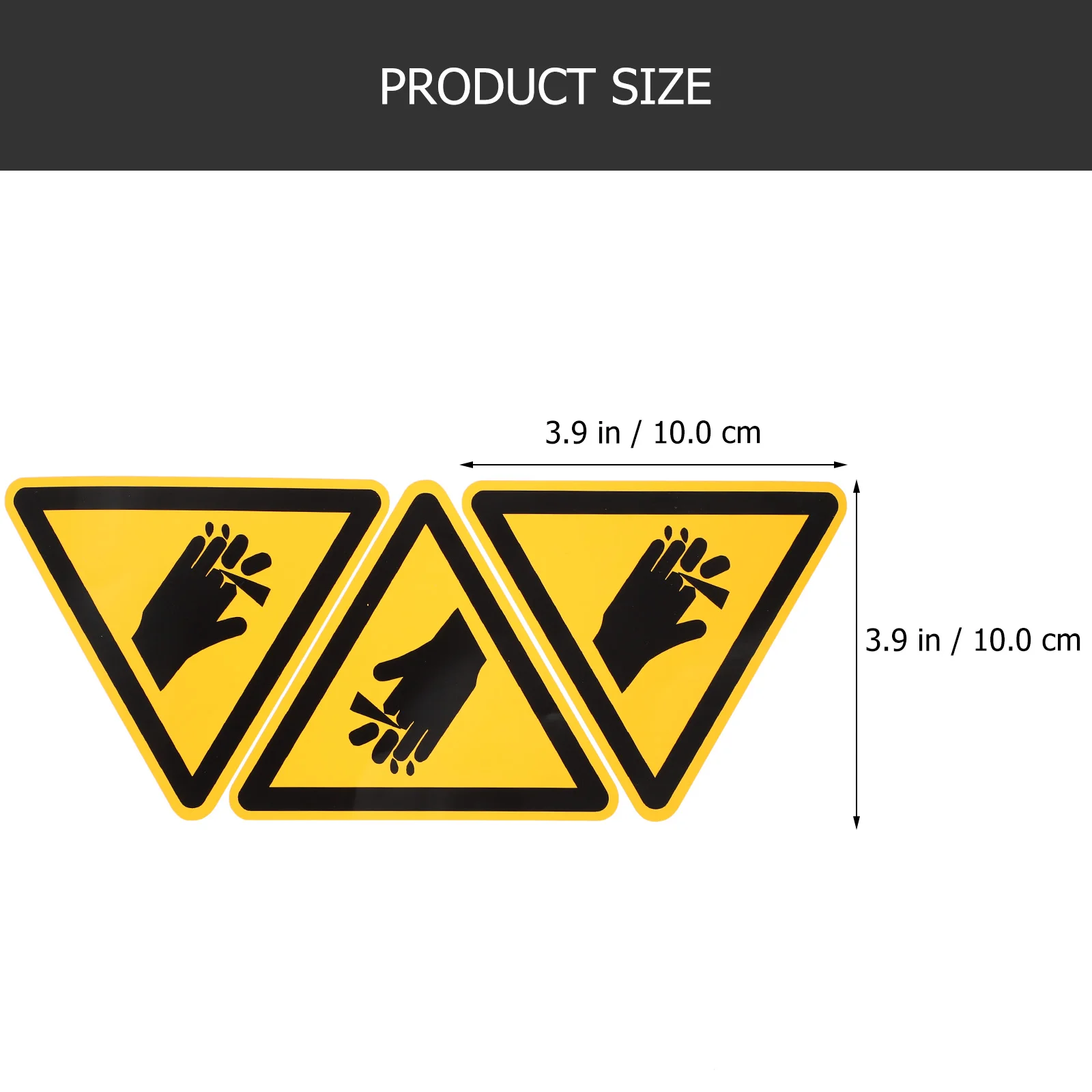 Automatic Warning Stickers for Adults Safety Machine Caution Reflective Yellow Self-adhesive Vinyl