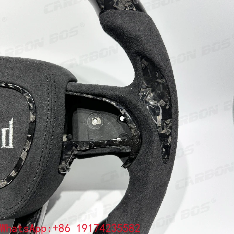 ForBlack Style LED Carbon Fiber Steering Wheel for Dodge Challenger Charger RTJeep Track Hawk Durango SRT Scat Pack 392 Super Be